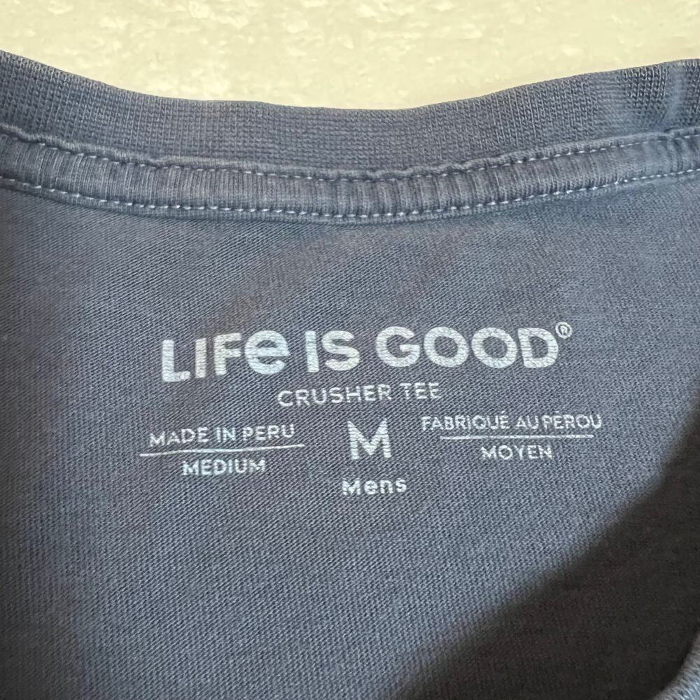Life Is Good Men's "Peace Out" Long Sleeve Crusher Tee Size Med Outdoors Casual - Picture 4 of 10